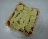 キャベツのレモンマリネで簡単ピザトースト作り方4写真