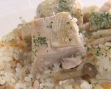 ４人でワンコイン♪鶏きのこピラフ作り方8写真