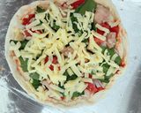 チキンと野菜の具だくさんピザ作り方4写真