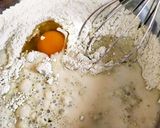 混ぜるだけ☆炊飯器deパンケーキ（青汁）作り方2写真