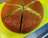 混ぜるだけ☆炊飯器deパンケーキ（青汁）作り方5写真