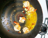 簡単本格的☆菊菜とエビのペペロンチーノ作り方6写真