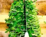 豆苗とささみの塩にんにく炒め作り方1写真