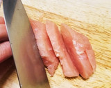 豆苗とささみの塩にんにく炒め作り方2写真