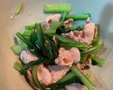 小松菜と豚肉のカラシ和え作り方5写真