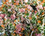 冷やし中華の麺でモダン焼き風作り方3写真