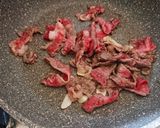 牛肉・長ねぎ・筍のガーリック醤油炒め作り方6写真