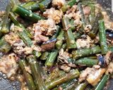 わらびの鯖缶（水煮）炒め作り方1写真