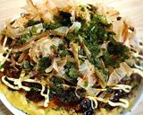 玉ねぎの葉でお好み焼き作り方7写真