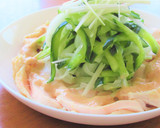 鶏ハムときゅうりと新玉ねぎの梅マヨサラダ作り方6写真