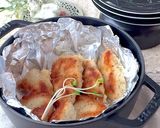揚げないシリーズ レモンバジルチキンカツ作り方4写真