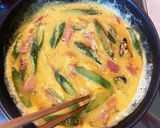 ベーコンとアスパラのチーズオムレツ作り方5写真