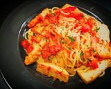 ベーコンたけのこのフレッシュトマトパスタ作り方9写真