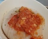 丸ごと新たまねぎのトマトソースあえ作り方5写真