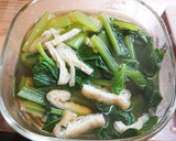 小松菜と油揚げの煮びたしみぞれポン酢作り方4写真