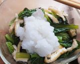小松菜と油揚げの煮びたしみぞれポン酢作り方6写真