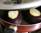網焼き風☆フライパンで茄子の丸焼き作り方4写真