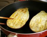網焼き風☆フライパンで茄子の丸焼き作り方6写真