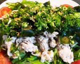 水菜とワカメの冷しゃぶミネラルサラダ作り方3写真
