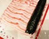 映える☆焼肉のタレ味☆爆弾肉巻きおにぎり作り方5写真