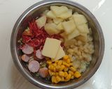 じゃがバタコーンもんじゃ作り方5写真