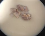 とり肉と水菜のごま豆乳スープライス作り方3写真