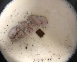とり肉と水菜のごま豆乳スープライス作り方4写真