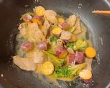 ♡豚肉と薩摩芋とブロッコリーのマヨ炒め♡作り方7写真