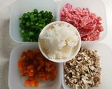 犬用*ゴロゴロ野菜のカラフルご飯作り方1写真