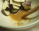 【お弁当に】ナスのわさび麺つゆゴマ和え作り方4写真