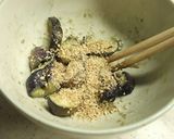 【お弁当に】ナスのわさび麺つゆゴマ和え作り方6写真