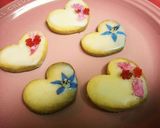 ♪エディブルフラワークッキー♪ハート型❤作り方6写真