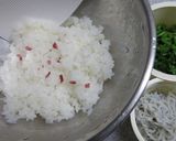 うめこ＊しらす＊三つ葉のおむすび作り方5写真