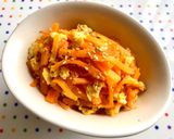 胡麻油で人参の卵味噌炒め＊お弁当作り方6写真