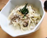 コクのある♪鶏ひき肉の豆乳にゅうめん作り方6写真