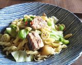 サバ缶で簡単*春きゃべつのペペロンチーノ作り方6写真