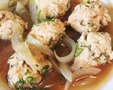 玉ねぎたっぷりの鶏団子のスープ作り方7写真