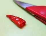 簡単飛び散らない唐辛子の輪切り作り方1写真