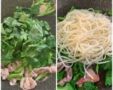 生ハムとなばなのバターひやむぎ作り方6写真