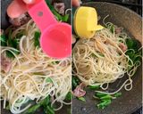 生ハムとなばなのバターひやむぎ作り方7写真