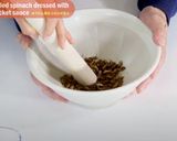 【昆虫食】ほうれん草のコオロギ和え作り方2写真