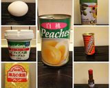 $桃缶のケーキ$作り方1写真