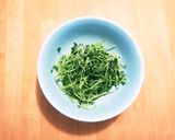 豆苗のしらすとのりの和え物作り方1写真