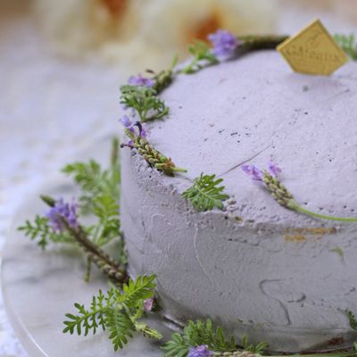 ラベンダー香るレモンジャムのデコケーキ by minntamama