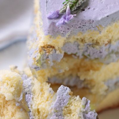 ラベンダー香るレモンジャムのデコケーキ by minntamama