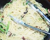 ベーコンとキノコと小松菜のパスタ作り方7写真