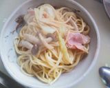 ベーコンとキノコと小松菜のパスタ作り方8写真