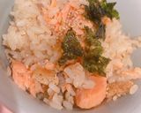 鮭とお揚げの炊き込みご飯　簡単　炊飯器　作り方3写真