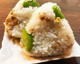 冷凍空豆と味付いなりのおにぎり♪作り方3写真