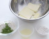 抹茶のホワイトチョコサンドクッキー作り方1写真